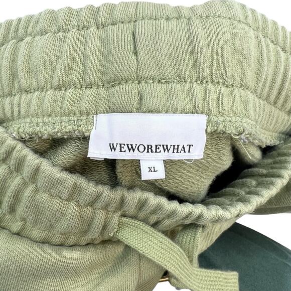 WeWoreWhat Sweatpants Joggers Terry Knit Drawstring Sage Green Size XL - Picture 11 of 13